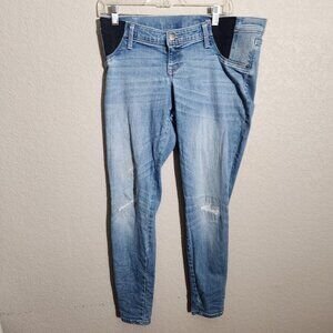 Liz Lange Maternity Jeggings Womens Small Petite Distressed Stretch Denim Jeans